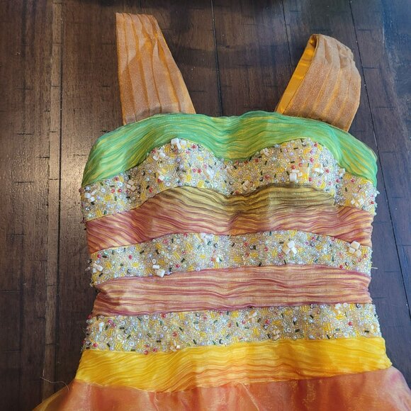 Xcite Vintage Beaded Gown Ball Gown Size M - Picture 3 of 11